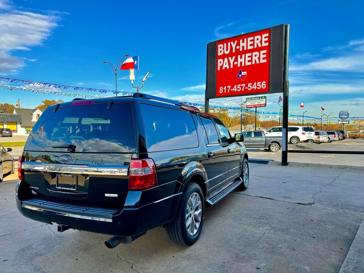 2017 BLACK FORD EXPEDITION EL LIMITE (1FMJK1KT0HE) , located at 5900 E. Lancaster Ave., Fort Worth, TX, 76112, (817) 457-5456, 0.000000, 0.000000 - This is a 2017 FORD EXPEDITION EL LIMITE 4 DOOR SUV that is in excellent condition. There are no dents or scratches. The interior is clean with no rips or tears or stains. All power windows, door locks and seats. Ice cold AC for those hot Texas summer days. It is equipped with a CD player, AM/FM rad - Photo#6